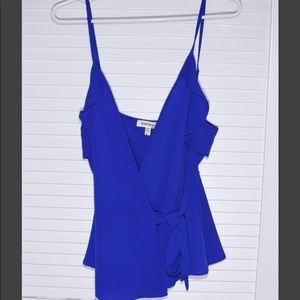 Monteau wrap tank top in Royal Blue